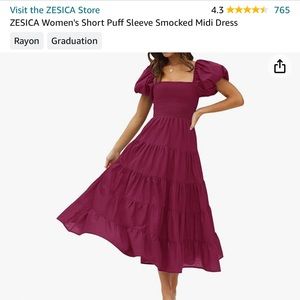Short Sleeve Midi Dress Fuchsia